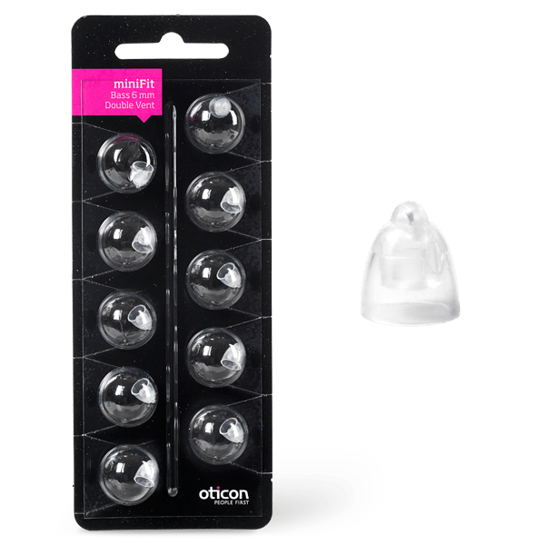 Oticon Bass Double Vent MiniFit 10 kpl pakkaus